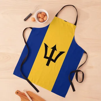 Фартук с национальным флагом Барбадоса, кухонные фартуки, женские домашние принадлежности для дома и кухни, кухонные фартуки, мужские фартуки для маникюра