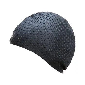 1шт мужчин женщин Силиконовая резиновая шапочка для плавания 3D эргономичный дизайн ухо карманы для взрослых водонепроницаемый плавать шапки шапка плавание