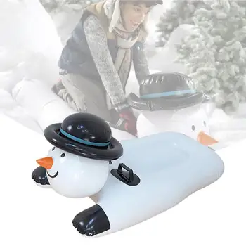 Надувная трубка для многоразового использования со снеговиком, Милые санки, спортивный круг, Износостойкая морозостойкая ручка на открытом воздухе