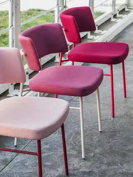 Обеденный стул Индивидуальный Итальянский дизайн, Косметический стул для дома, Роскошная спинка для отдыха, Кофейня Simple Muebles