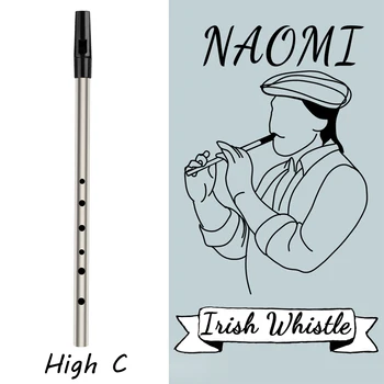 Ирландский свисток-флажолет NAOMI High C с 6 отверстиями, Латунная Флейта, Жестяной свисток