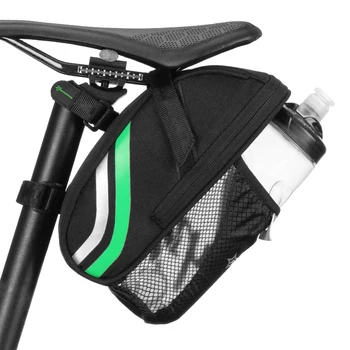 Официальная непромокаемая задняя сумка для велосипеда Rockbros с карманом для бутылки с водой, седельная сумка на заднем сиденье, Светоотражающая сумка, аксессуары для велосипеда