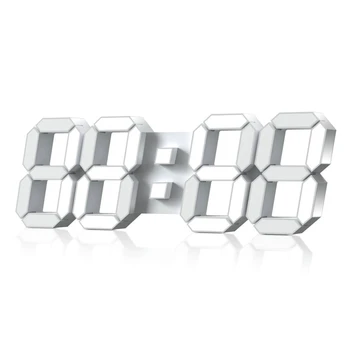 3D Современные Цифровые светодиодные настенные часы с 24/12 Часовым дисплеем Таймер Будильник Домашний Офис E65B