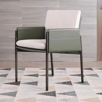 Итальянский минималистичный Дизайнерский обеденный стул с кожаным седлом, легкий Роскошный современный стул для чайного столика в ресторане, элитный дом