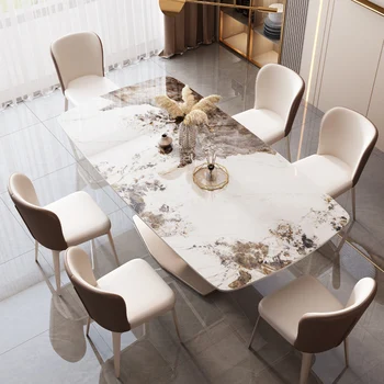 Обеденные столы в скандинавском стиле, Дизайнерская Роскошная Мобильная гостиная на открытом воздухе, Журнальные столики, Современные Балконные столешницы, наборы садовой мебели WYZ