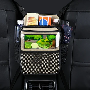 Кожаная сумка для хранения на заднем сиденье автомобиля 2023 Большой емкости Карманный органайзер для задних сидений автомобиля Организация внутреннего пространства автомобиля