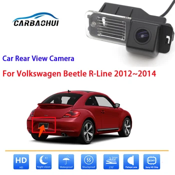 Камера заднего вида Для Volkswagen Beetle R-Line 2012 2013 2014 CCD Full HD Ночного Видения Камера Заднего Вида высокого качества RCA