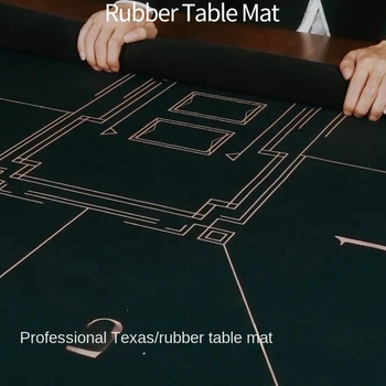 Качественный настольный коврик для техасского покера, противоскользящая столешница для покера, складная скатерть для покерных карт на 6-10 игроков, резиновая игровая доска
