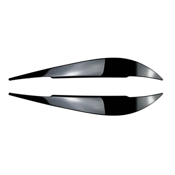 Для 4-й серии F32 F33 F36 2014-2020 Крышка передней фары, декоративная полоска, накладка для бровей, наклейка для отделки, черный глянец