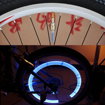 1ШТ Мотоцикл Hot Wheel Speak Light LED Велосипед Неоновый Клапан Light Автомобильные Колпачки Для Шин Вспышки Ламп Красочные Дорожные Аксессуары Для MTB Велосипедов