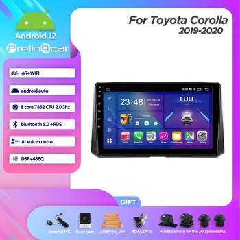 8G128G 360 cam Android 12,0 Плеер Для Toyota Corolla 2019-2024 Автомобильное Радио Мультимедиа Видео Carplay Навигация Стерео GPS 8 Core