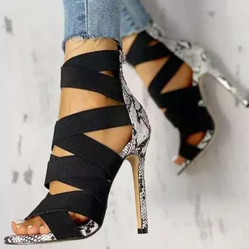 Женские летние сандалии с ремешком на щиколотке Женские вечерние туфли на тонком высоком каблуке Женская Модная Сексуальная женская обувь Сапоги для стриптиза