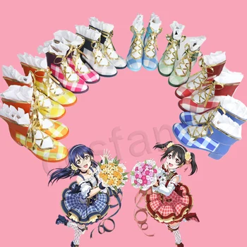 Аниме Love Live Lovelive! Обувь для косплея Нико Ядзава Нозоми Ботинки Для Косплея Обувь Букет Цветов Пробуждение Повседневная Обувь Для Отдыха