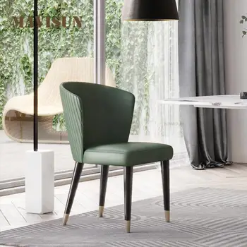 Домашний обитый фланелью стул в современном стиле, столовая для макияжа, ресторан отеля, Кофейня, Элитная мебель для балкона