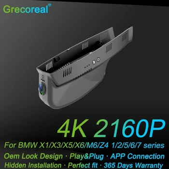 Grecoreal 2160P 4K Wifi Передняя Регистраторная Камера Play Plug для BMW E81 E82 E84 E87 E88 E70 E71 E63 E64 E85 F01 F02 F04 F06 F07 F25