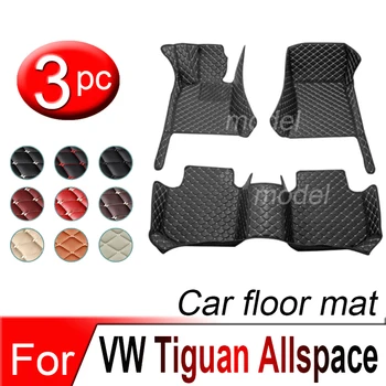 Коврики для Volkswagen Tiguan Allspace AD BW 2017 ~ 2022 Водонепроницаемый ковер Автомобильный коврик Tapis Voiture Автомобильные аксессуары для интерьера