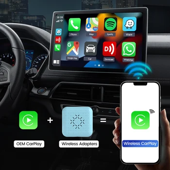 Интеллектуальный ключ Автоматического Подключения Беспроводной Carplay Mini AI Box, совместимый с Bluetooth, Подключи и Играй USB Type C для iPhone iOS 10 +