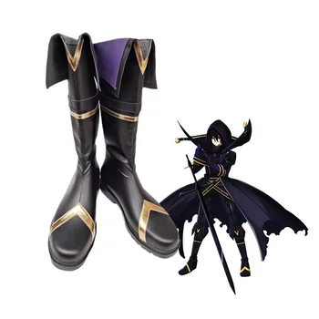 Аниме The Eminence in Shadow Cid Kageno/ Черные туфли для косплея на Хэллоуин, сделанные на заказ ботинки