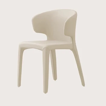 Кожаное белое Итальянское кресло, стол для чтения, акцентные стулья, Современный садовый макияж, Эстетическая Уникальная мебель Sedie Sala Da Pranzo WJ30XP
