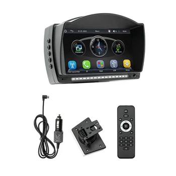 4,7-дюймовый автомобильный сенсорный IPS-экран Беспроводной Carplay Android Auto Автомобильное портативное радио Bluetooth MP5 мультимедийный хост Простой в использовании Черный