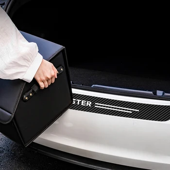 Для Subaru Forester 2018 2019 2020 2021 2022 Наклейка из углеродного волокна на задний бампер автомобиля, накладка на багажник, Защитная наклейка от царапин