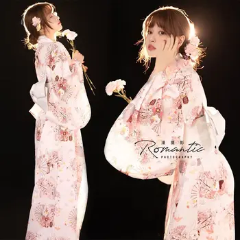 Женское кимоно God Girl, Свежее Розовое, Нежное, улучшенное Японское фото, Японские материалы, Одежда для селфи в зале