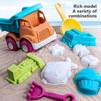 Пляжный набор игрушек, Инструменты для игры с песком, Аксессуары, мягкие соломенные детские летние игрушки для детей