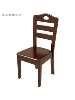 Обеденный стул для дома стул со спинкой из цельного дерева, простой обеденный стол и стул, современный обеденный стол для столовой