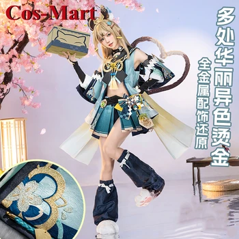 Игра Cos-Mart Genshin Impact Кирара Косплей Костюм Модная Великолепная Боевая форма Женская одежда для ролевых игр для активного отдыха Новая