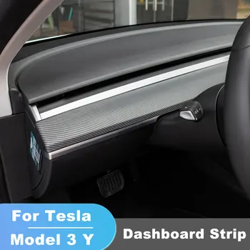 Декоративная прокладка приборной панели автомобиля для Tesla Model 3 Y 2016-2023 Отделка приборов центральной консоли