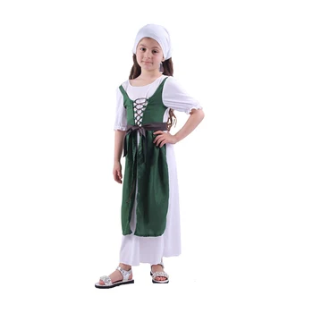 Детское платье средневекового Ренессанса для девочек, костюмы на Хэллоуин, Ирландское Викторианское винтажное платье принцессы, ретро-вечеринка, маскарадный костюм