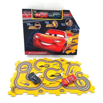 Детская гоночная машина Disney Pixar Cars3 Электрическая Игрушечная машинка Black Storm Jackson Lightning McQueen Пазл Трек Рождественский подарок