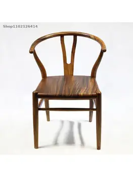 Ореховый Y-образный стул из массива дерева, стул для кафе, чайной комнаты, обеденный стул в скандинавском стиле, современный простой модный китайский стул со спинкой