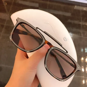 Роскошные солнцезащитные очки в стиле винтажной индустрии моды H042 в оправе из сплава ацетата типа 
