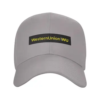 Повседневная джинсовая кепка с логотипом Western Union, вязаная шапка, бейсболка
